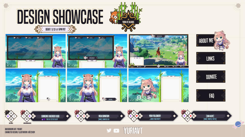 Virtuality Project Design Sample: Yuria&#39;s Stream Overlay Assets